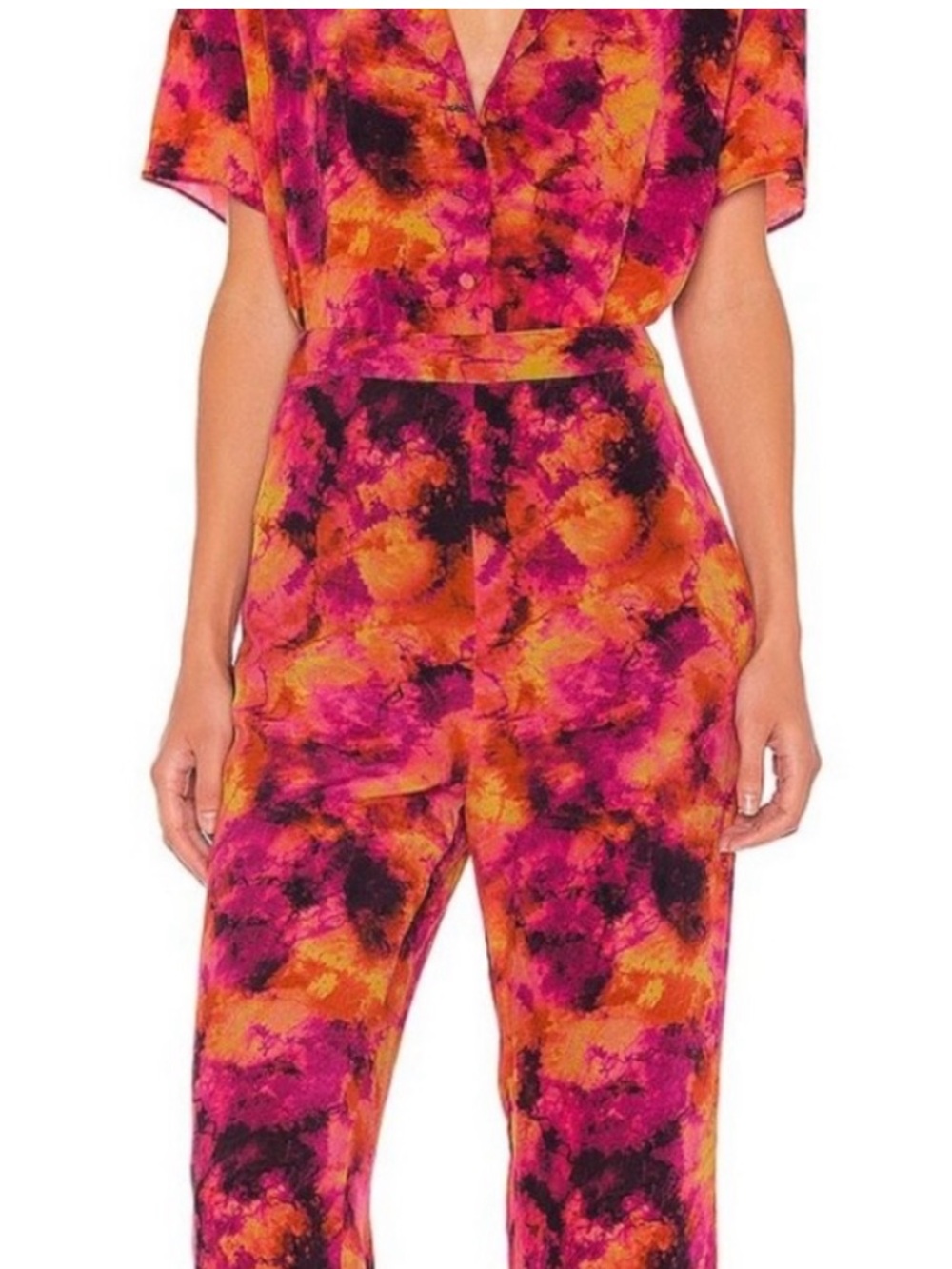 Song of Style Vibrant Pink & Orange Printed Set